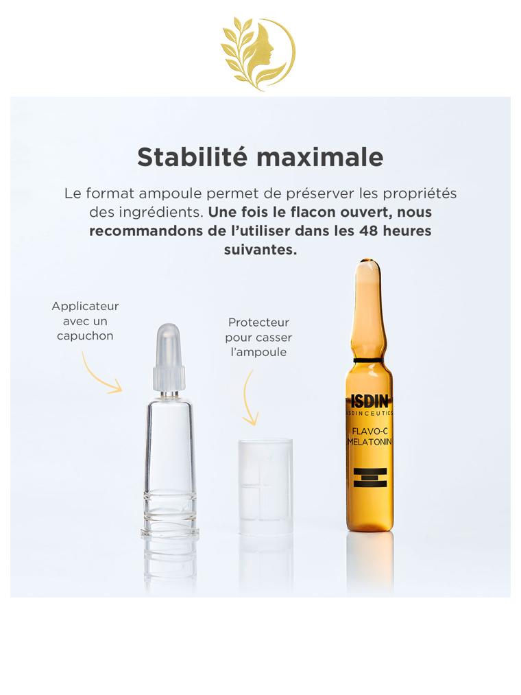 ISDIN ISDINCEUTICS  FLAVO-C MELATONIN - 10 AMPOULES x 2 ML -