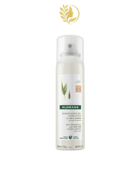 KLORANE *6* SHAMPOING SEC EXTRA-DOUX AU LAIT D’AVOINE SPRAY – 150 ML – ( CHEVEUX CHÂTAINS À BRUNS )