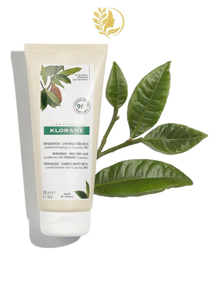 KLORANE *8* APRÈS-SHAMPOING AU CUPUAÇU BIO NOURRIT, RÉPARE LA FIBRE CAPILLAIRE & DÉMÊLE - 200 ML -