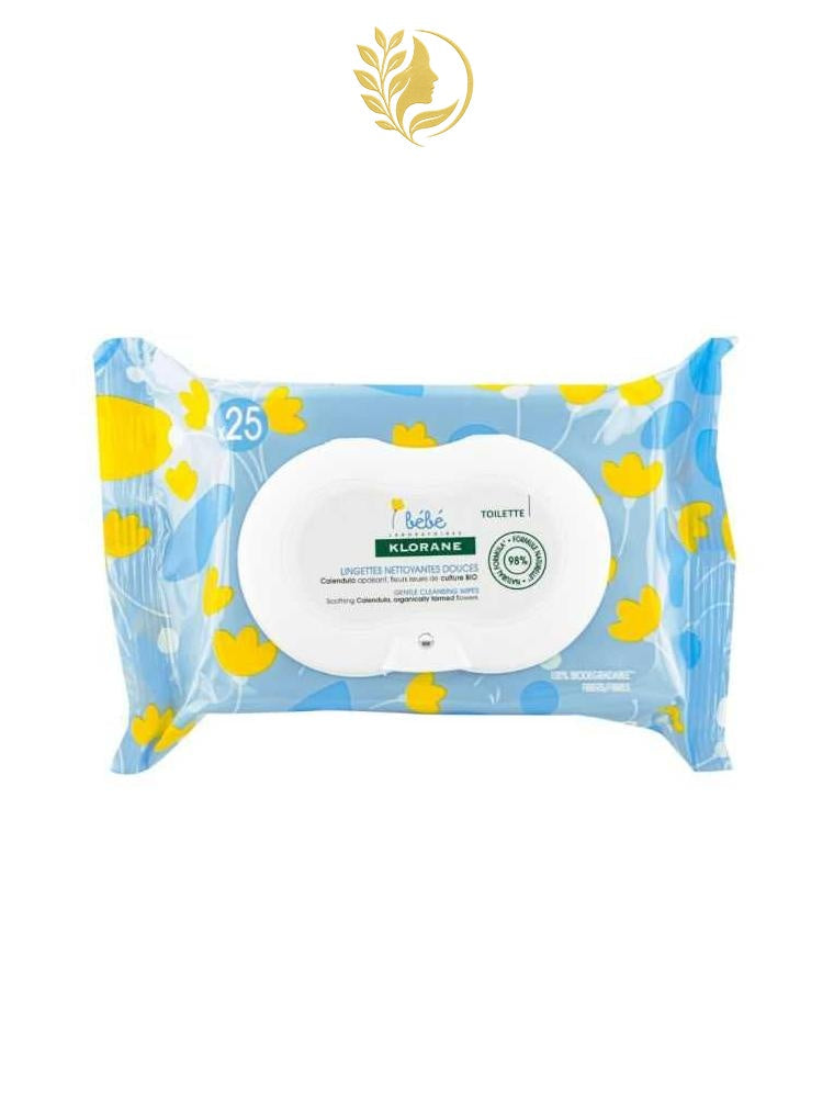 KLORANE BÉBÉ LINGETTES NETTOYANTES DOUCES - 25 & 70 LINGETTES -