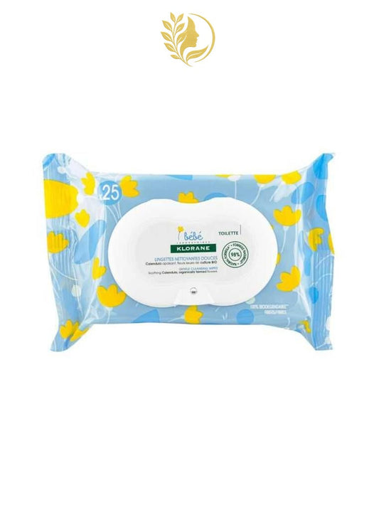 KLORANE BÉBÉ LINGETTES NETTOYANTES DOUCES - 25 & 70 LINGETTES -
