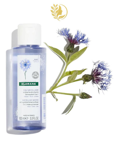 KLORANE EAU MICELLAIRE DÉMAQUILLANTE AU BLEUET BIO - 100 & 400 ML -