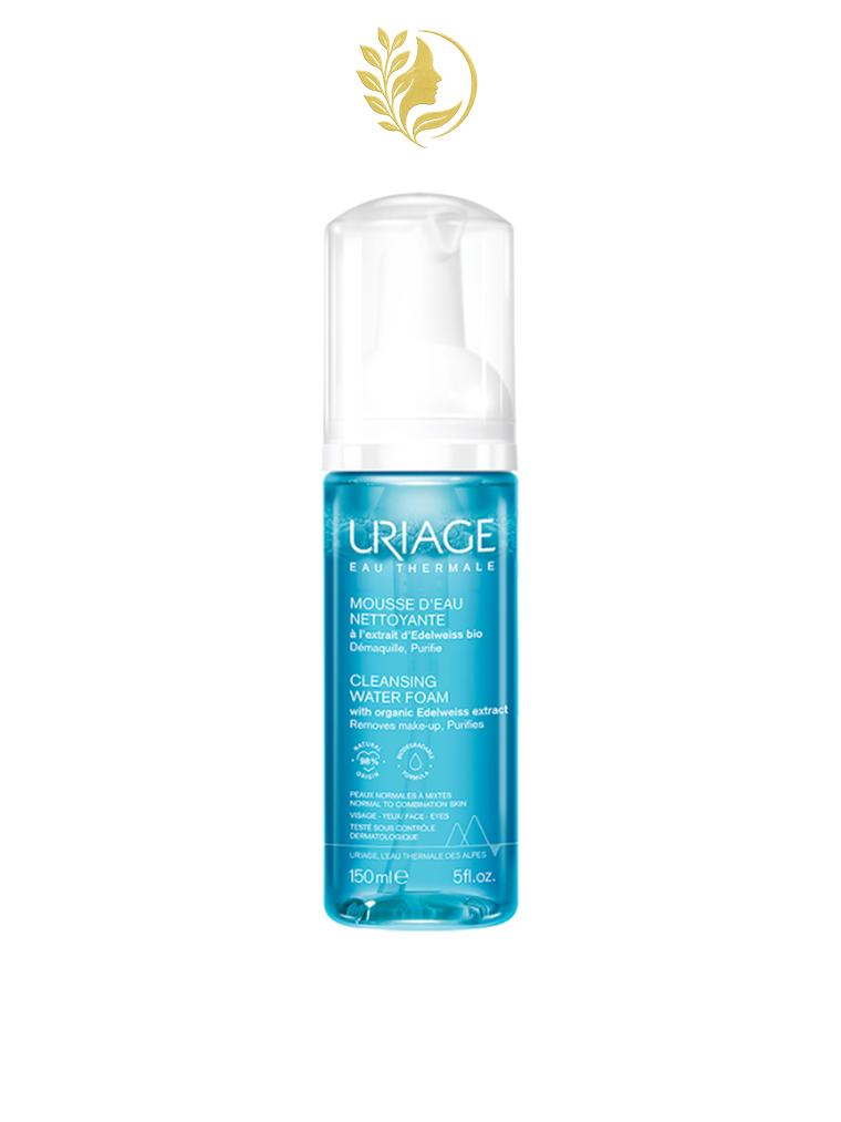 URIAGE MOUSSE D'EAU NETTOYANTE  DÉMAQUILLE, NETTOIE, ADOUCIT - 150 ML -