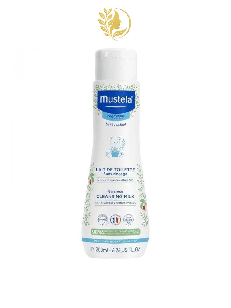MUSTELA LAIT DE TOILETTE SANS RINÇAGE À L'AVOCAT BIO - 200 & 500 ML -