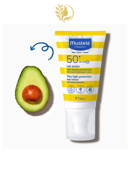 MUSTELA LAIT SOLAIRE TRÈS HAUTE PROTECTION - SPF 50+ - 40 & 100 ML -