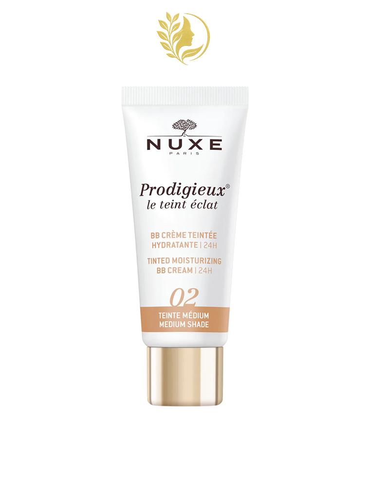 NUXE PRODIGIEUX LE TEINT ECLAT 02 BB CREME HYDRATANTE MEDIUM 30 ML