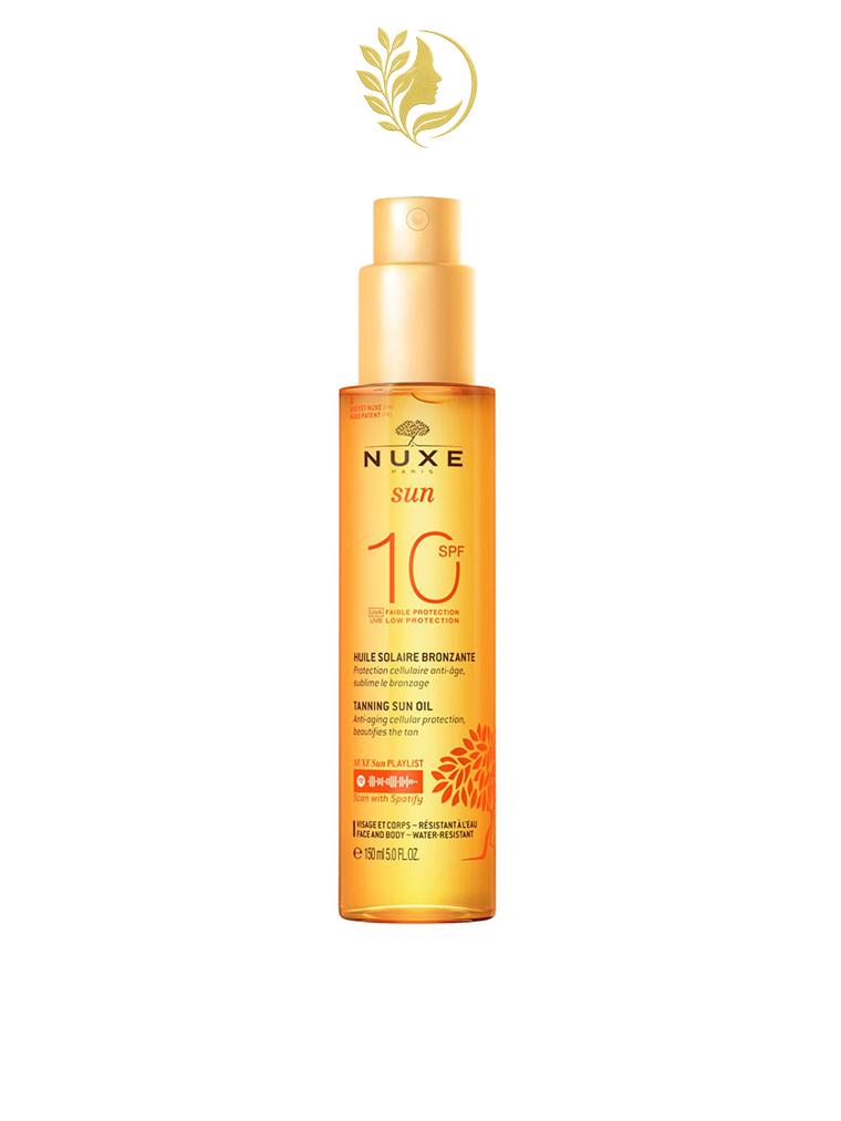 NUXE SUN HUILE BRONZANTE FAIBLE PROTECTION SPF10 150 ML