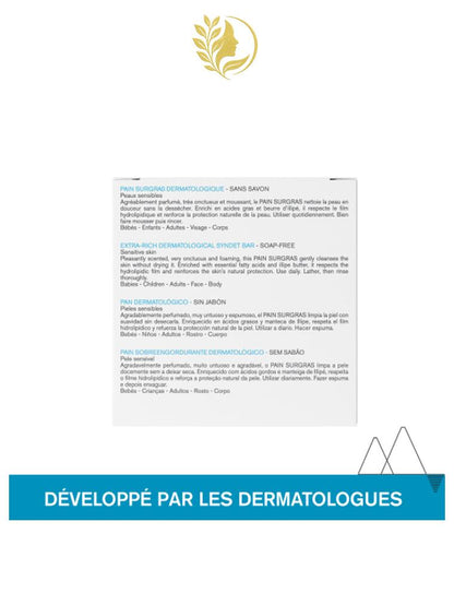 URIAGE PAIN SURGRAS  SANS SAVON, NETTOIE, NOURRIT, PROTÈGE - 100 GR -