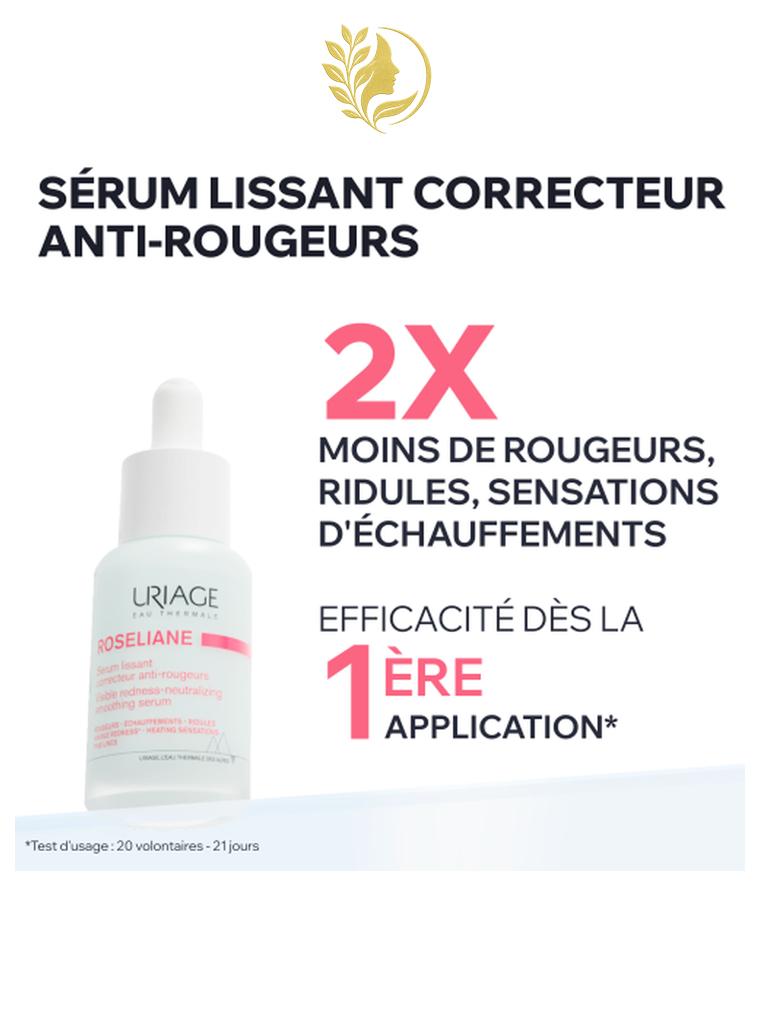 URIAGE ROSÉLIANE – SÉRUM LISSANT CORRECTEUR ANTI-ROUGEURS - 30ML -