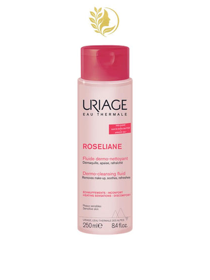URIAGE ROSÉLIANE - FLUIDE DERMO-NETTOYANT  DÉMAQUILLE, APAISE, RAFRAÎCHIT - 250 ML -