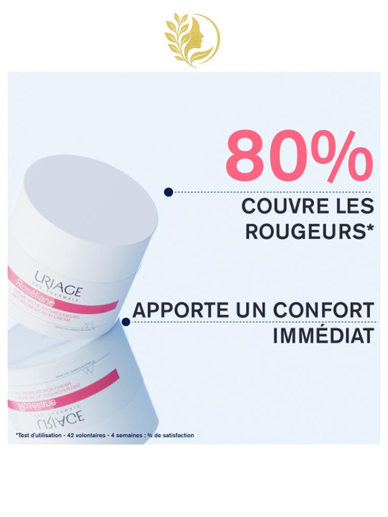 URIAGE ROSELIANE - SOIN RICHE ANTI-ROUGEURS  APAISE, UNIFIE, NOURRIT - POT 50 ML -