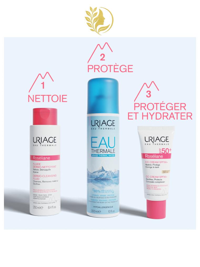 URIAGE ROSÉLIANE - SOIN TEINTÉ CC CRÈME CLAIRE ANTI-ROUGEURS SPF50+  APAISE, PROTÈGE, CORRIGE LE TEINT  - 40 ML -