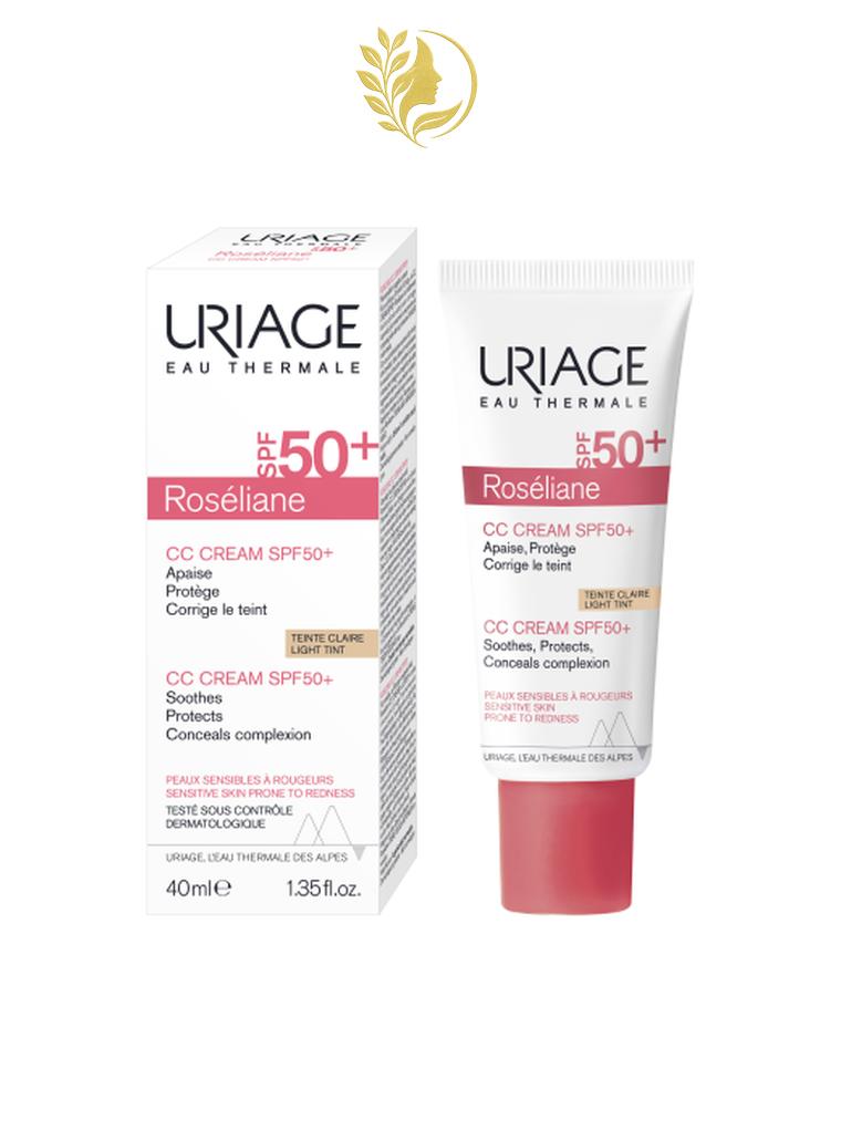 URIAGE ROSÉLIANE - SOIN TEINTÉ CC CRÈME CLAIRE ANTI-ROUGEURS SPF50+  APAISE, PROTÈGE, CORRIGE LE TEINT  - 40 ML -