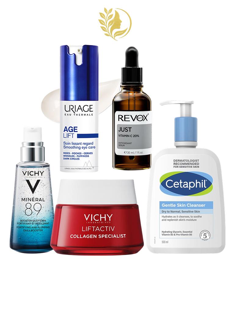 ROUTINE *MATIN* ANTI-ÂGE RIDES, FERMETÉ & ÉCLAT; ANTIOXYDANTS & PROTECTION