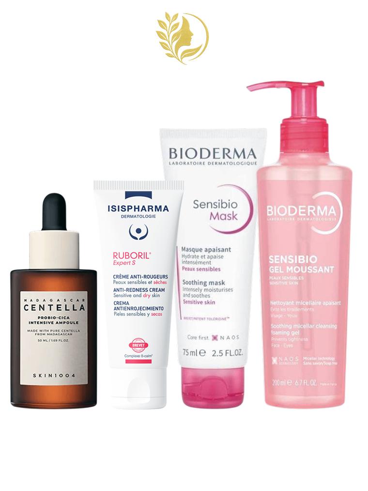 ROUTINE *SOIR* PEAU SENSIBLE RÉPARATION & RENFORCEMENT DE LA BARRIÈRE CUTANÉE