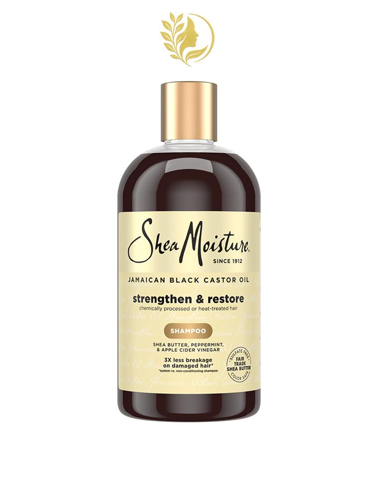 SHEAMOISTURE *1* JAMAICAN BLACK CASTOR OIL RENFORCE ET RESTAURE SHAMPOOING POUR CHEVEUX ABÎMÉS -  384 ML -