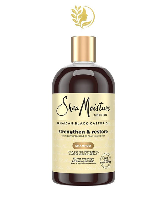 SHEAMOISTURE *1* JAMAICAN BLACK CASTOR OIL RENFORCE ET RESTAURE SHAMPOOING POUR CHEVEUX ABÎMÉS -  384 ML -