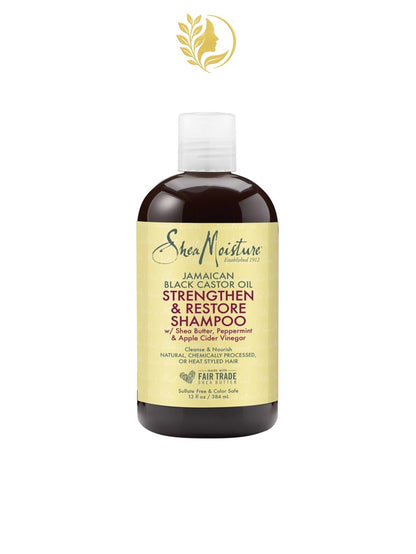 SHEAMOISTURE *1* JAMAICAN BLACK CASTOR OIL RENFORCE ET RESTAURE SHAMPOOING POUR CHEVEUX ABÎMÉS -  384 ML -