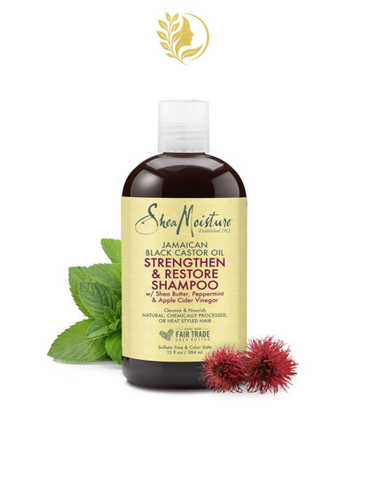 SHEAMOISTURE *1* JAMAICAN BLACK CASTOR OIL RENFORCE ET RESTAURE SHAMPOOING POUR CHEVEUX ABÎMÉS -  384 ML -