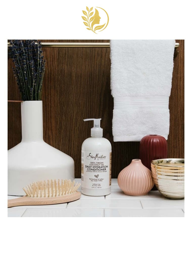 SHEAMOISTURE 2 100 % HUILE DE NOIX DE COCO VIERGE APRÈS-SHAMPOOING HYDRATANT QUOTIDIEN -384 ML-
