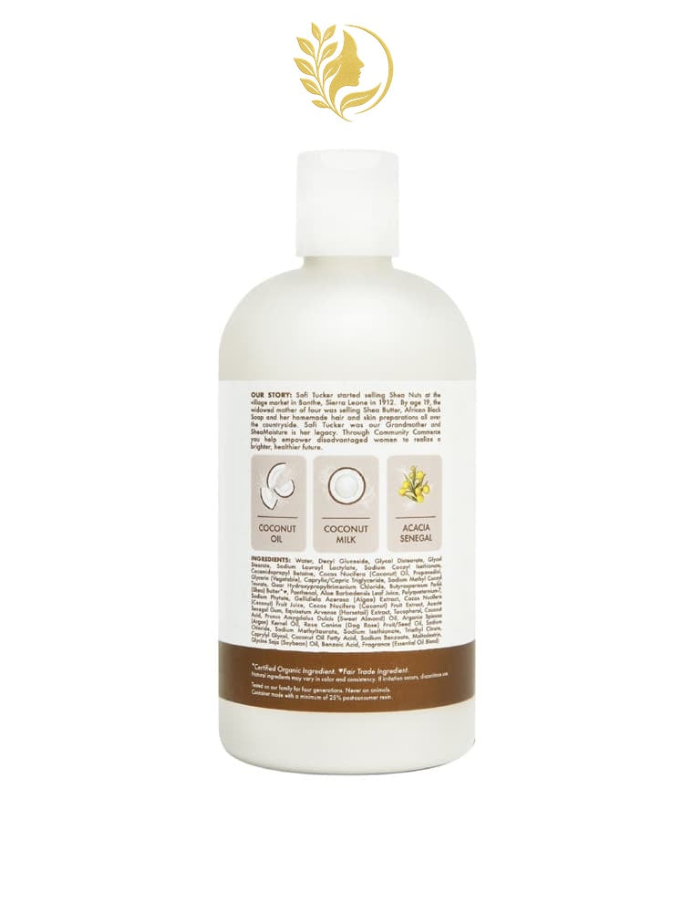 SHEAMOISTURE 2 100 % HUILE DE NOIX DE COCO VIERGE SHAMPOOING HYDRATANT QUOTIDIEN -384 ML-