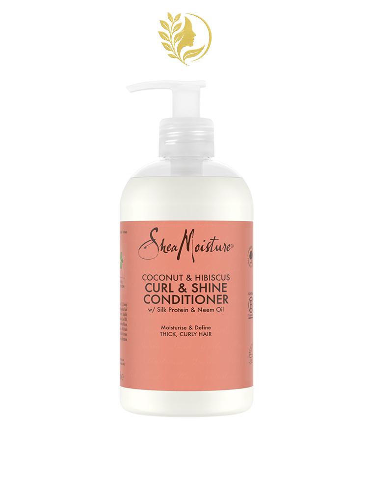 SHEAMOISTURE *3* CONDITIONNER BOUCLES ET BRILLANCE À LA NOIX DE COCO ET À L'HIBISCUS - 384 ML -