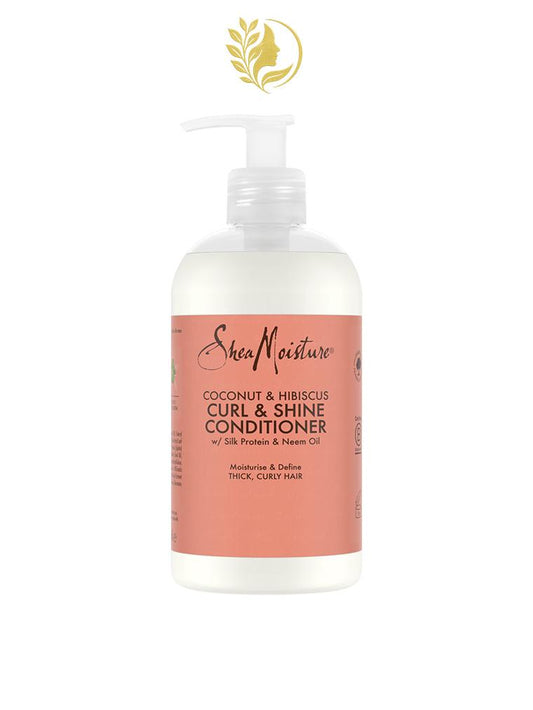 SHEAMOISTURE *3* CONDITIONNER BOUCLES ET BRILLANCE À LA NOIX DE COCO ET À L'HIBISCUS - 384 ML -