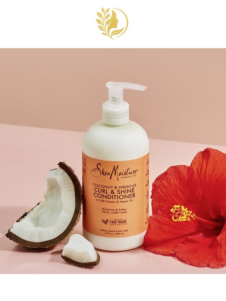 SHEAMOISTURE 3 CONDITIONNER BOUCLES ET BRILLANCE À LA NOIX DE COCO ET À L'HIBISCUS -384 ML-