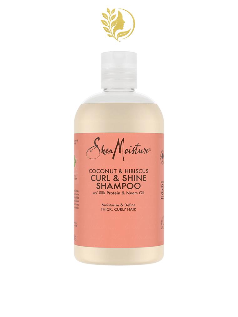 SHEAMOISTURE *3* SHAMPOOING BOUCLES ET BRILLANCE À LA NOIX DE COCO ET À L'HIBISCUS - 384 ML -
