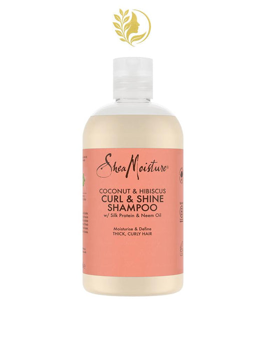 SHEAMOISTURE *3* SHAMPOOING BOUCLES ET BRILLANCE À LA NOIX DE COCO ET À L'HIBISCUS - 384 ML -