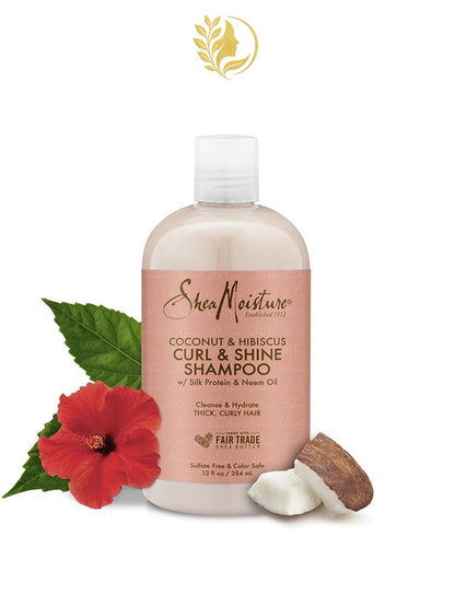 SHEAMOISTURE 3 SHAMPOOING BOUCLES ET BRILLANCE À LA NOIX DE COCO ET À L'HIBISCUS -384 ML-