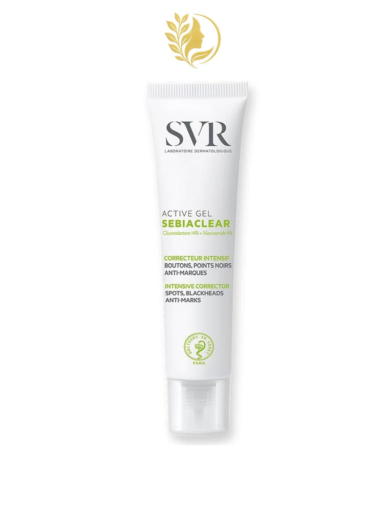 SVR SEBIACLEAR ACTIVE GEL NOUVELLE FORMULE CORRECTEUR INTENSIF BOUTONS, POINTS NOIRS, ANTI-MARQUES - 40 ML -