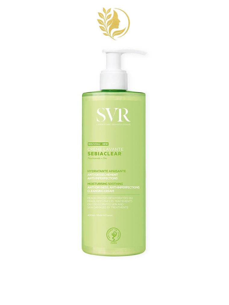 SVR SEBIACLEAR CRÈME LAVANTE HYDRATANTE APAISANTE ANTI-DESSÈCHEMENT ANTI-IMPERFECTIONS - 200 & 400 ML -