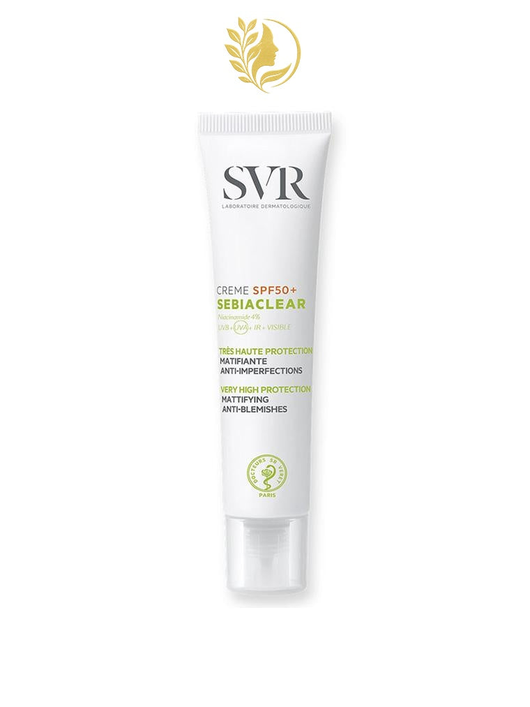 SVR SEBIACLEAR CRÈME SPF50+ PROTÈGE ET CORRIGE LES PEAUX GRASSES À IMPERFECTIONS. MATIFIANTE - 40 ML -