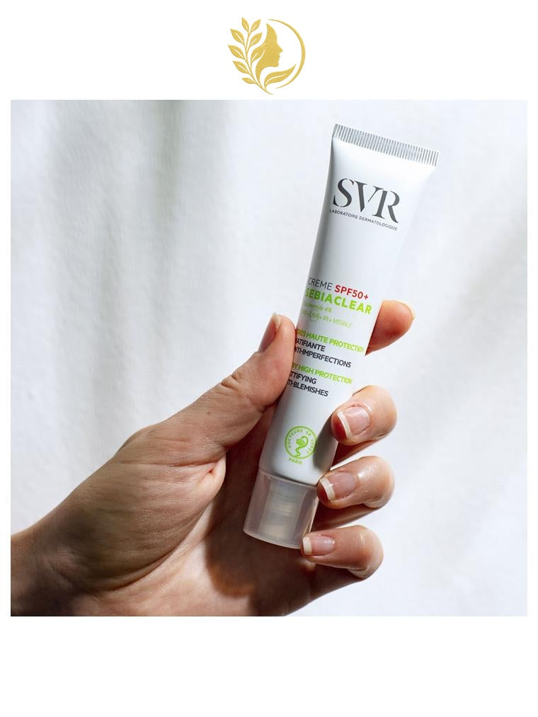 SVR SEBIACLEAR CRÈME SPF50+ PROTÈGE ET CORRIGE LES PEAUX GRASSES À IMPERFECTIONS. MATIFIANTE - 40 ML -