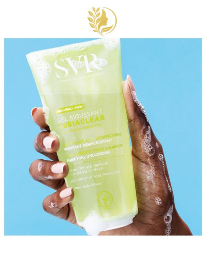 SVR SEBIACLEAR GEL MOUSSANT NETTOYANT SANS SAVON PURIFIANT ET DÉSINCRUSTANT - 200 & 400 ML -
