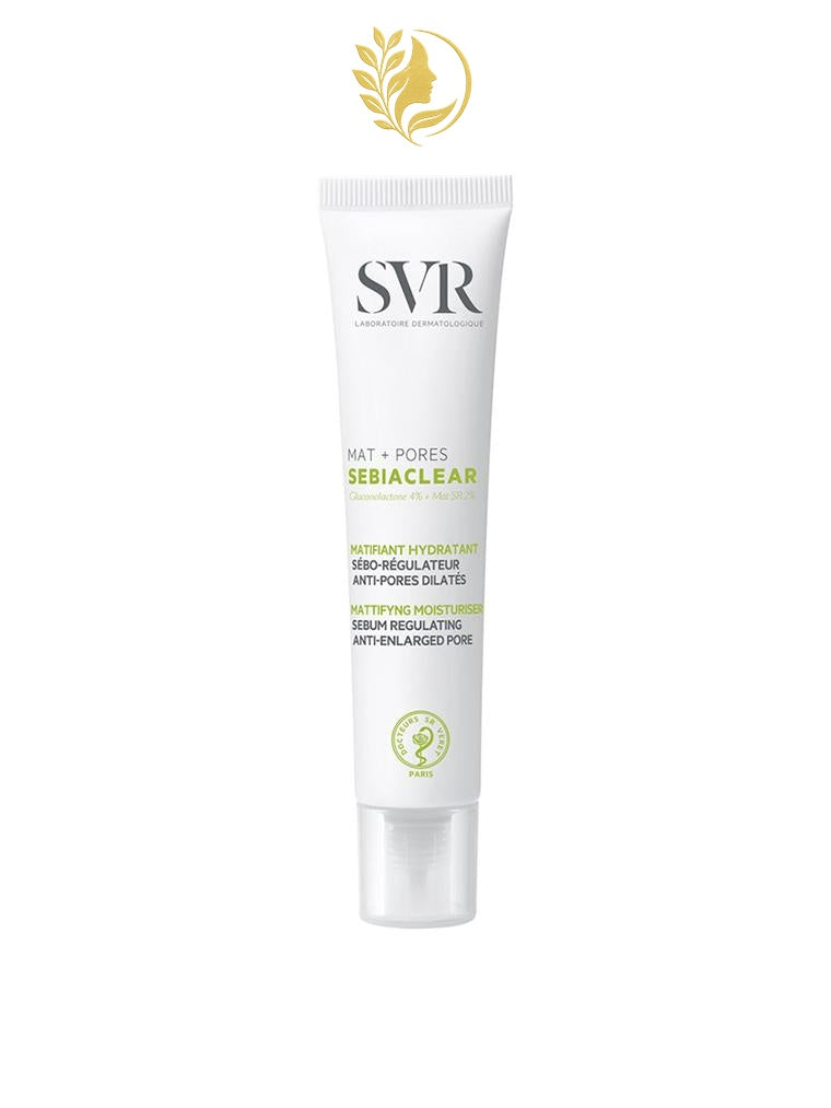 SVR SEBIACLEAR MAT+PORES MATIFIANT HYDRATANT SÉBO-RÉGULATEUR ANTI-PORES DILATÉS - 40 ML -