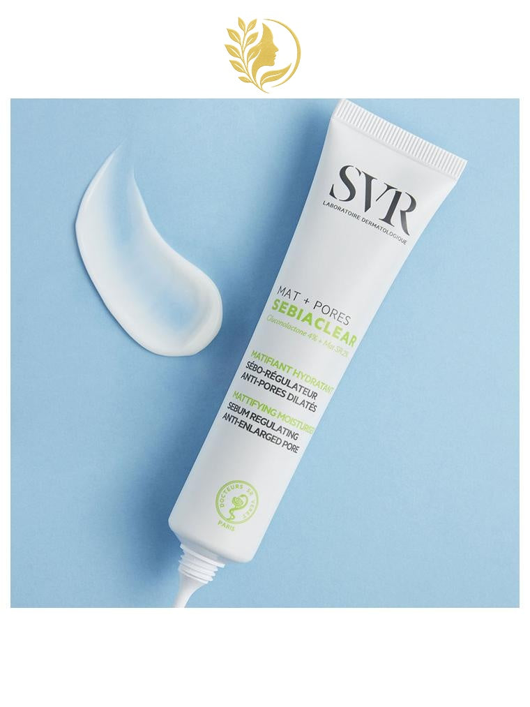 SVR SEBIACLEAR MAT+PORES MATIFIANT HYDRATANT SÉBO-RÉGULATEUR ANTI-PORES DILATÉS - 40 ML -