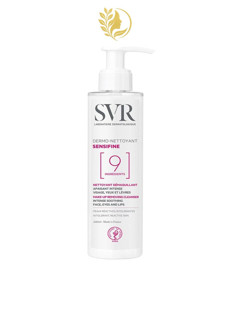 SVR SENSIFINE DERMO-NETTOYANT - NETTOYANT DÉMAQUILLANT APAISANT INTENSE VISAGE, YEUX ET LÈVRES - 200 ML -