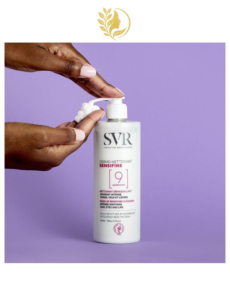 SVR SENSIFINE DERMO-NETTOYANT - NETTOYANT DÉMAQUILLANT APAISANT INTENSE VISAGE, YEUX ET LÈVRES - 200 ML -