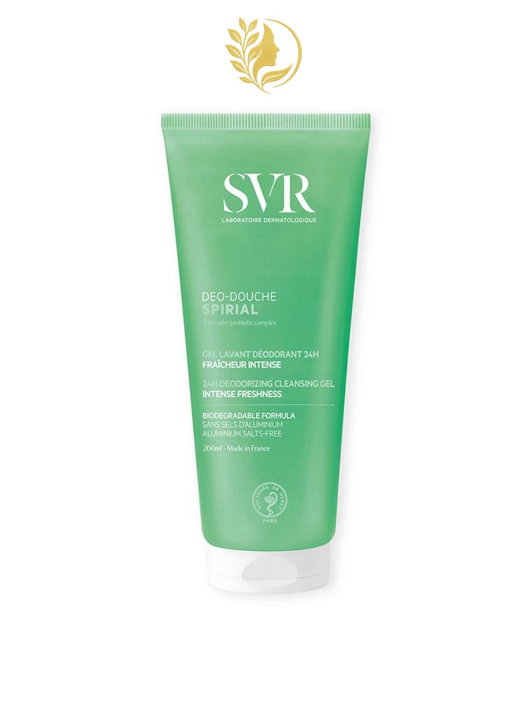 SVR SPIRIAL DÉO-DOUCHE GEL LAVANT DÉODORANT FRAÎCHEUR INTENSE - 200 & 400 ML -