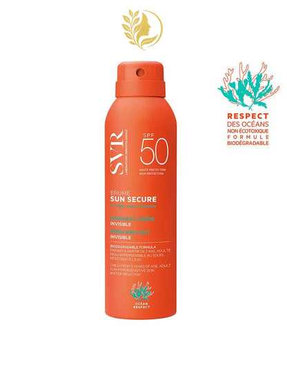 SVR SUN SECURE BRUME BIODÉGRADABLE FRAÎCHE ET INVISIBLE SPF50 - 200 ML -