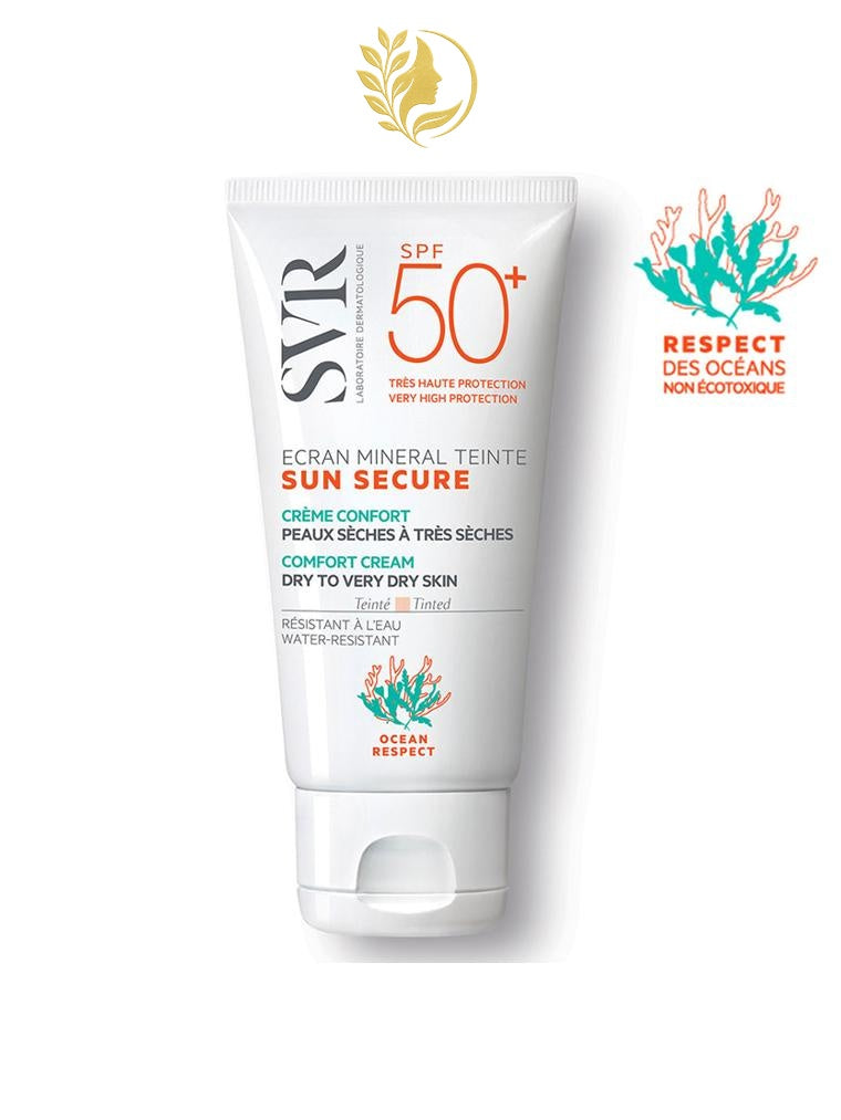 SVR SUN SECURE ÉCRAN MINÉRAL TEINTÉ PEAUX SÈCHES À TRÈS SÈCHES - 60 G -