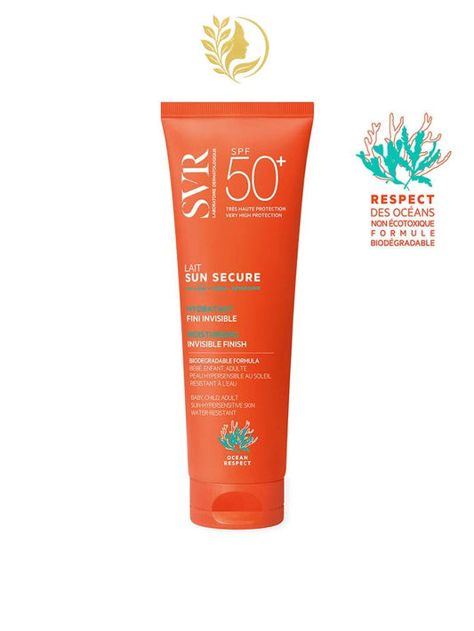 SVR SUN SECURE LAIT SPF50+ LAIT BIODÉGRADABLE HYDRATANT SPF50+ - 100 & 250 ML -