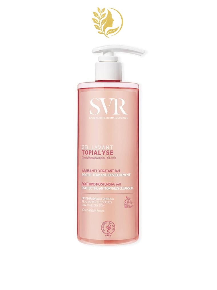 SVR TOPIALYSE GEL LAVANT - APAISANT HYDRATANT 24H PROTECTEUR ANTI-DESSÈCHEMENT - 200 , 400 ML & 1L -
