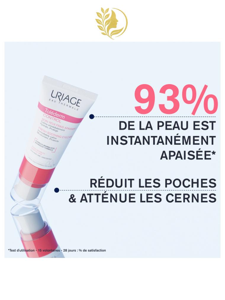 URIAGE TOLÉDERM CONTROL - SOIN YEUX FRAIS APAISANT  CALME IMMÉDIATEMENT, HYDRATE, PROTÈGE - 15 ML -