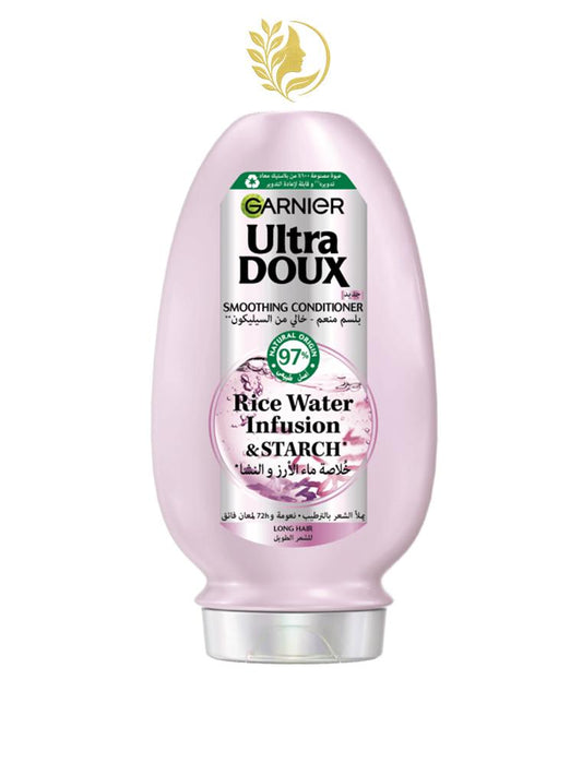 GARNIER ULTRA DOUX EAU DE RIZ ET AMIDON APRÈS-SHAMPOOING LISSANT - 200 ML -
