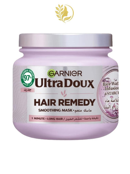 GARNIER ULTRA DOUX EAU DE RIZ ET AMIDON MASQUE REMÈDE LISSANT - 340 ML -