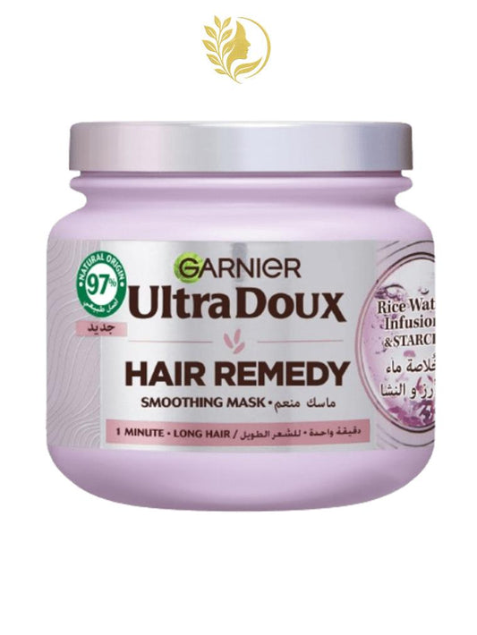 GARNIER ULTRA DOUX EAU DE RIZ ET AMIDON MASQUE REMÈDE LISSANT - 340 ML -