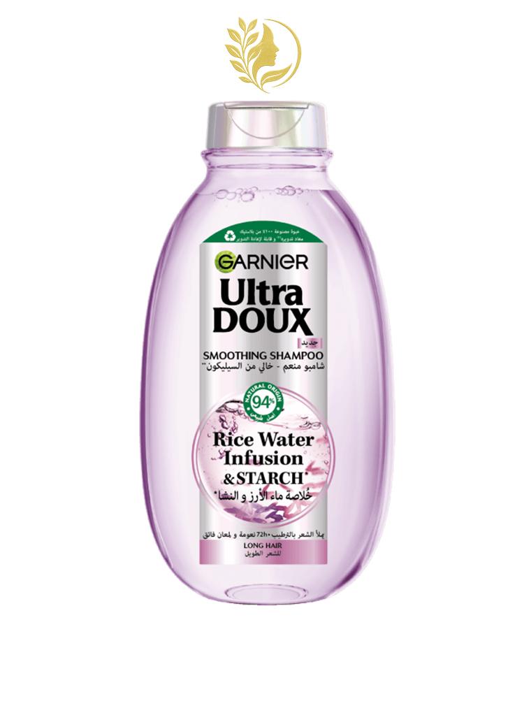 GARNIER ULTRA DOUX EAU DE RIZ ET AMIDON SHAMPOOING LISSANT - 400 ML -